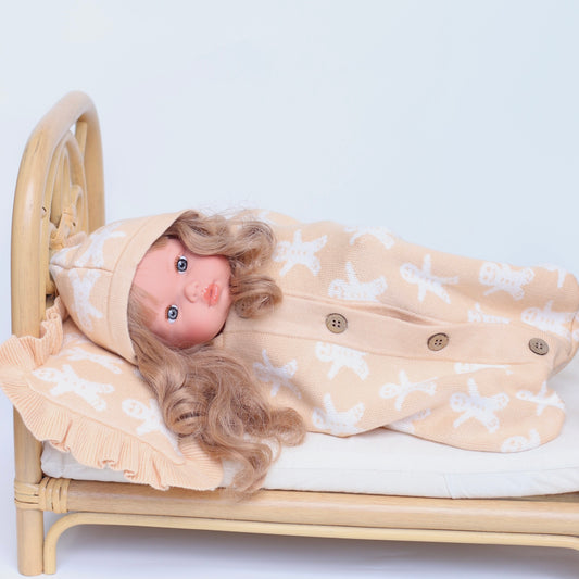 ON SALE Ginger kid doll Blanket and Pillow set