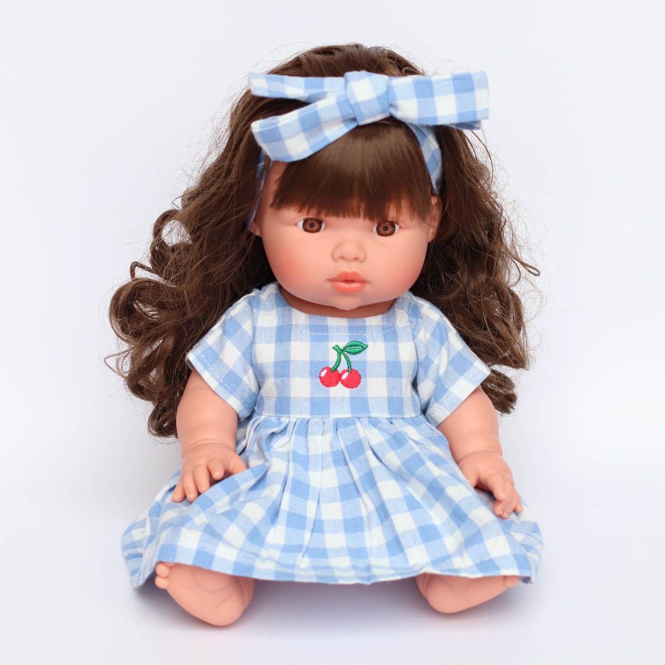 PRE ORDER Sky Blue Cherry Gingham🍒 Chloe dress + Bow - arriving late June