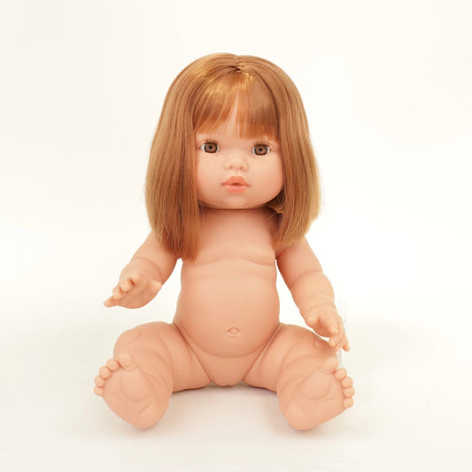 Llorens Mini Colettos Girl Doll Sadie 34cm with short red hair| Spanish Doll Australia