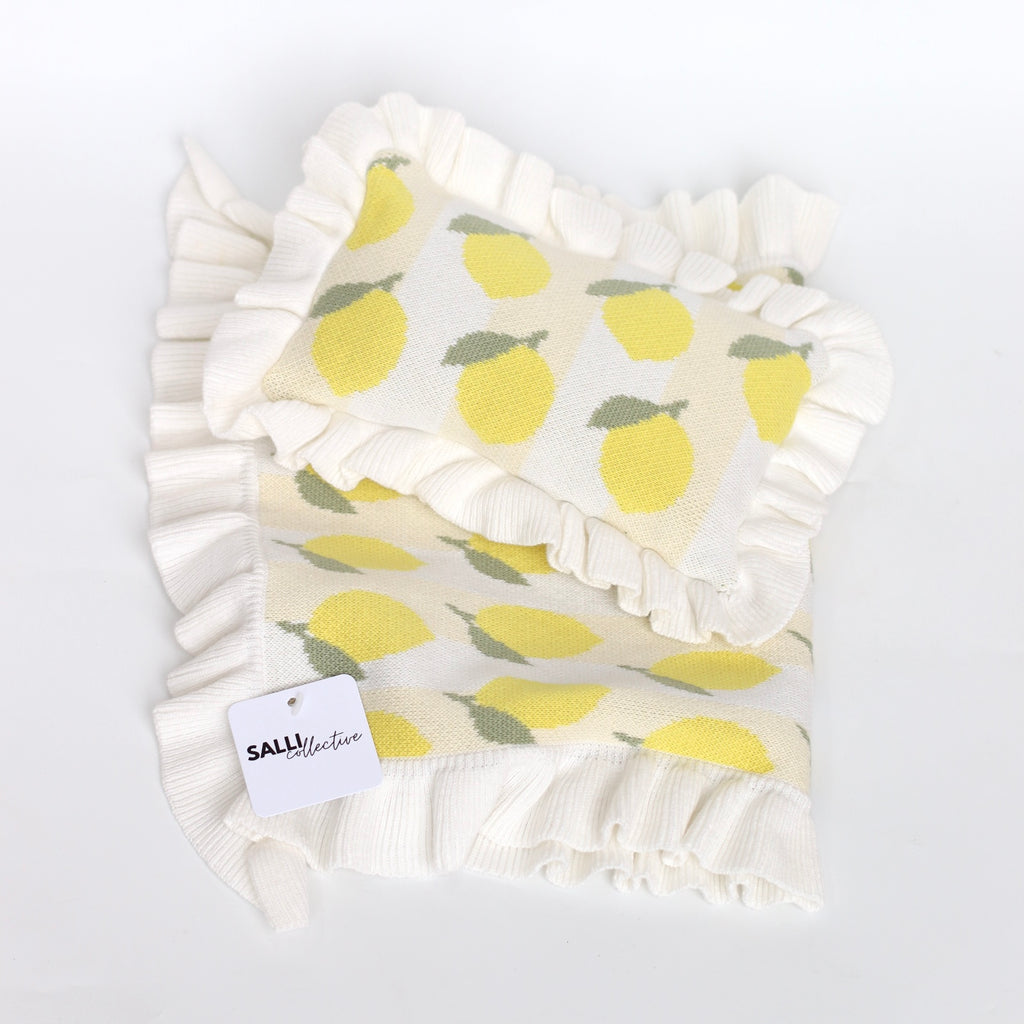 IN STOCK Freshly squeezed frilled doll Blanket + Pillow set
