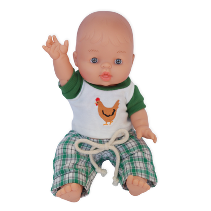 PRE ORDER The Coop Club Dolls Tee + check trouser set