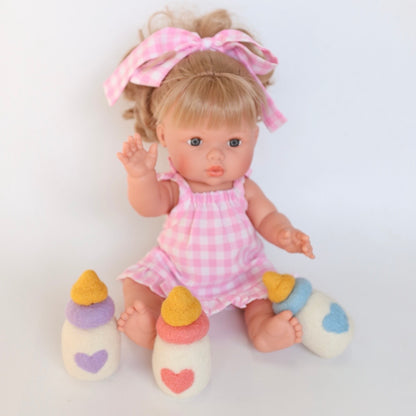 PRE ORDER Pink Gingham Sun dress set + Bow