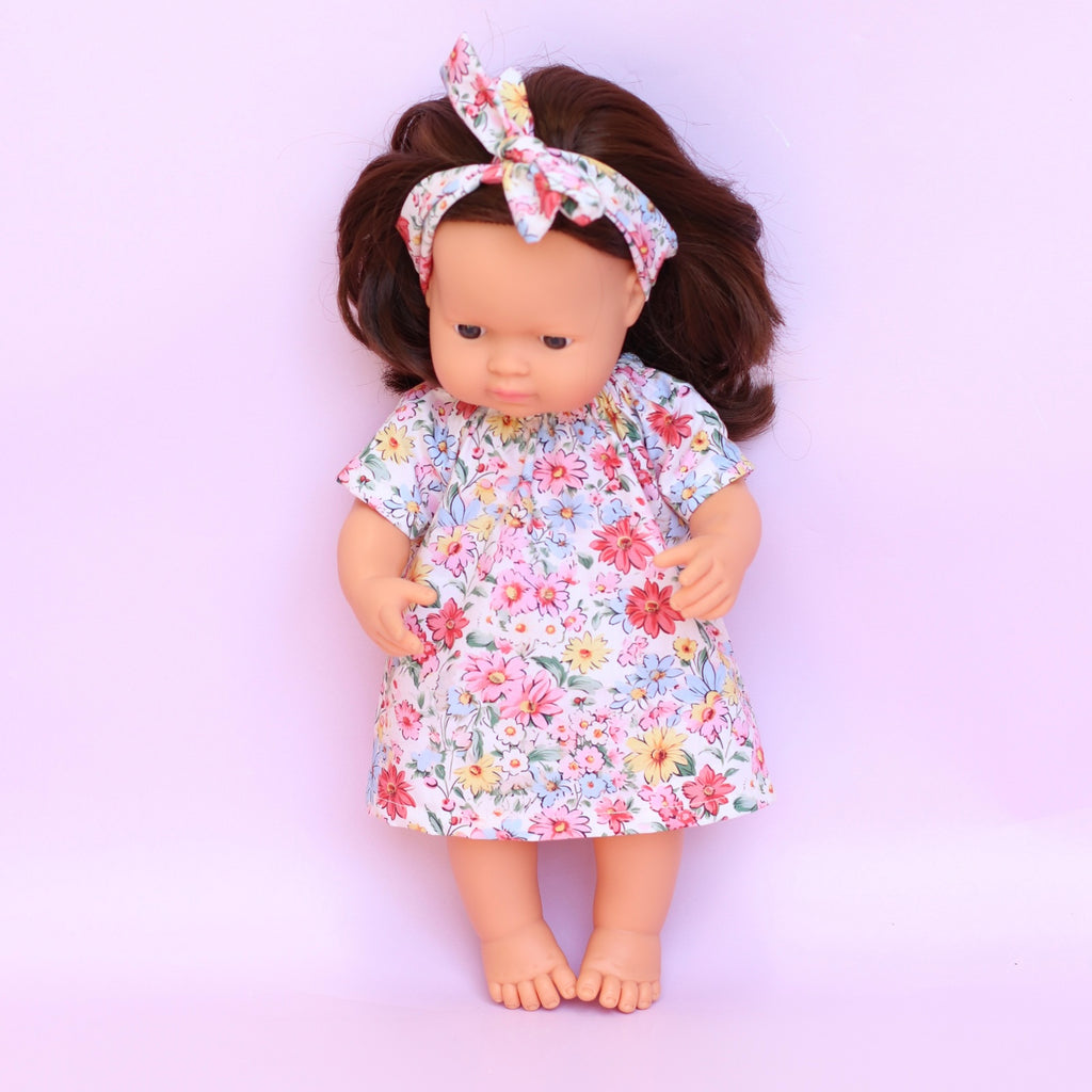 Lulu Smock + Head wrap in Garden party