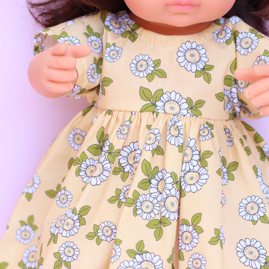 Chloe dress + Head wrap in Daisy