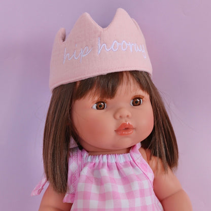 Hip Hooray cotton doll crown -Powder Pink