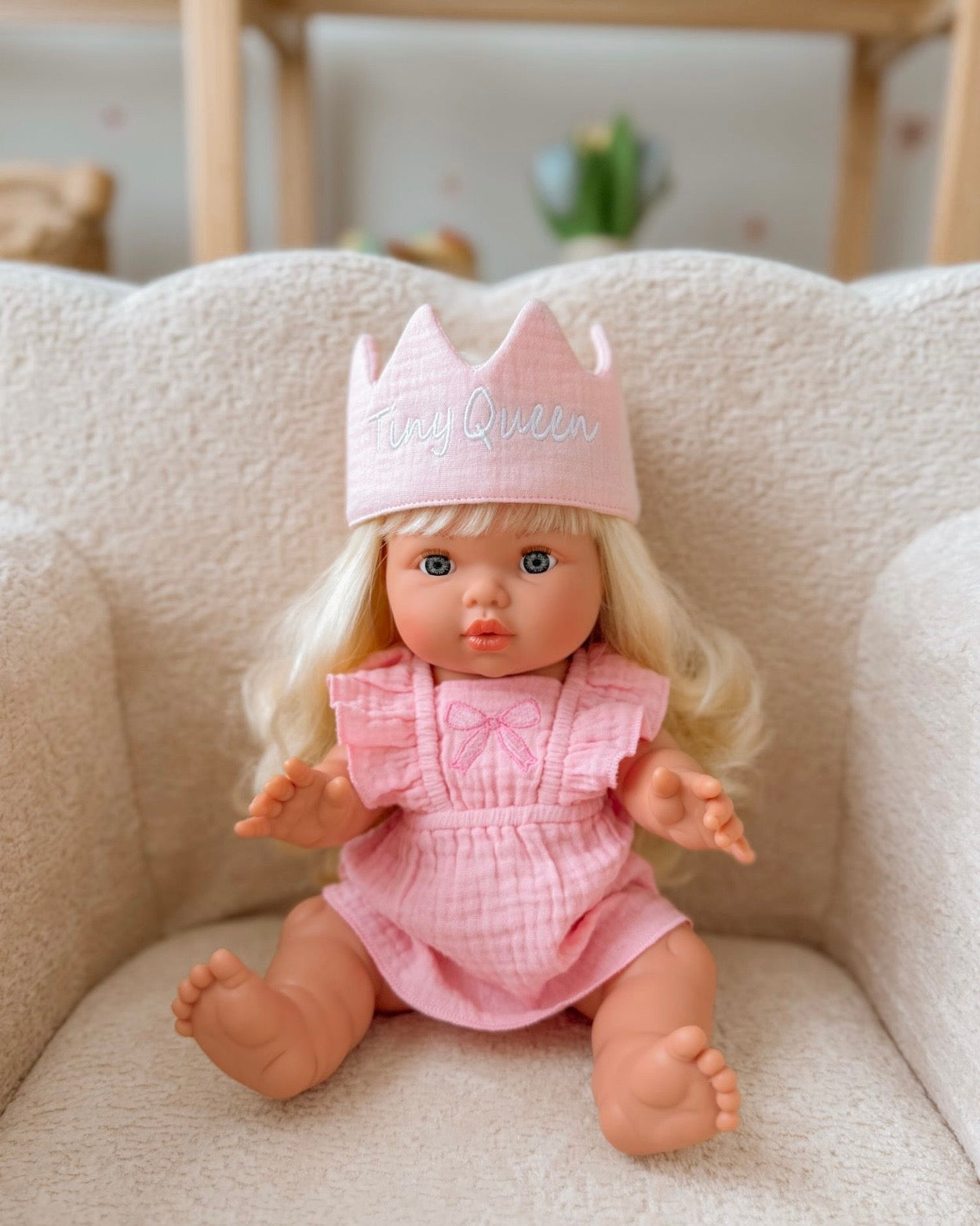 Petal pink bow dress headwrap and knickers - 3 pce set