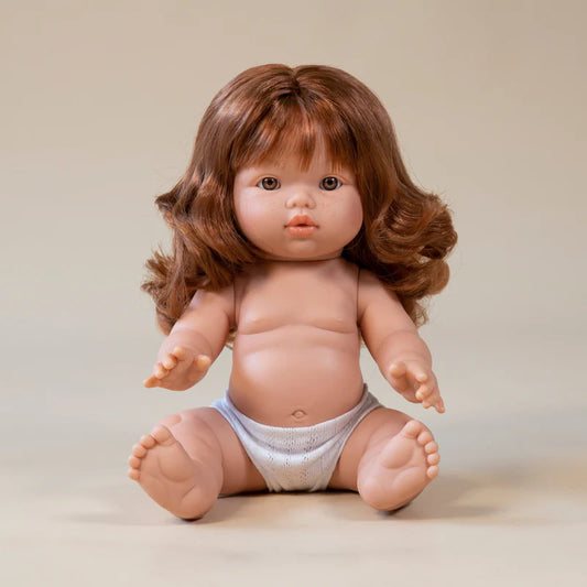 Llorens Mini Colette Sophia Girl Doll 34cm with Red wavy Hair | Spanish Doll Australia