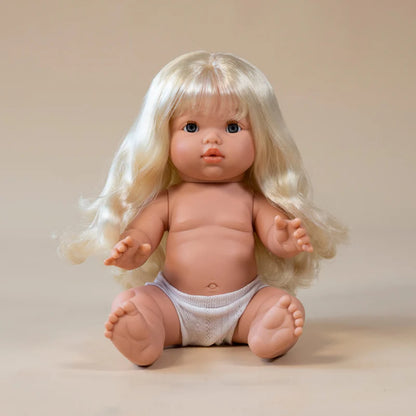 Llorens Mini Colettos Sage Girl Doll 34cm with Long Blonde Hair | Spanish Doll Australia