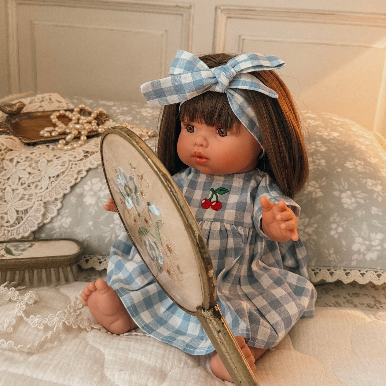 Llorens Mini Colettos Hazel Girl Doll 34cm with short brown Hair | Spanish Doll Australia