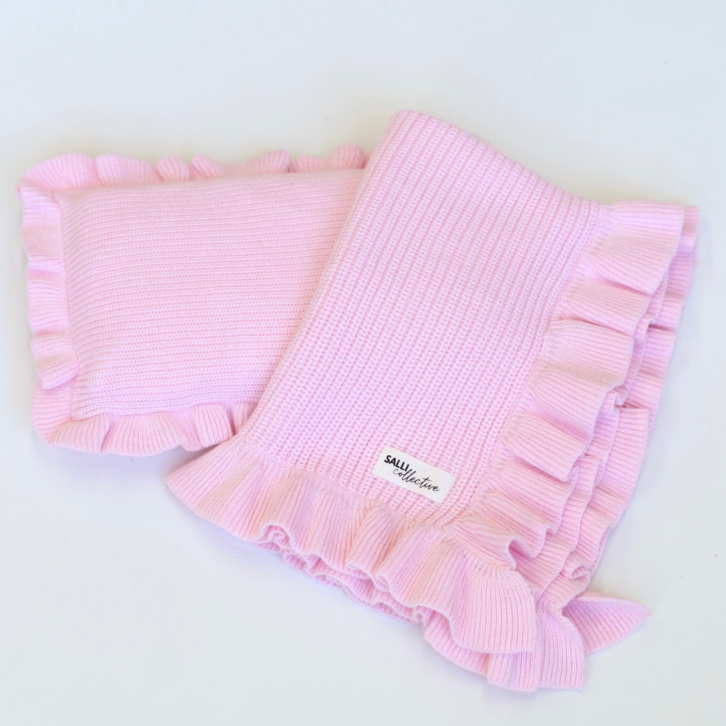 IN STOCK Pink frilled doll blanket + Pillow set