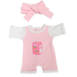 PRE ORDER Strawberry Sips Milk Romper + Bow set - Fits 34-38cm Minikane Gordis, Mini Colettos, Miniland Dolls, Llorens dolls (Copy)