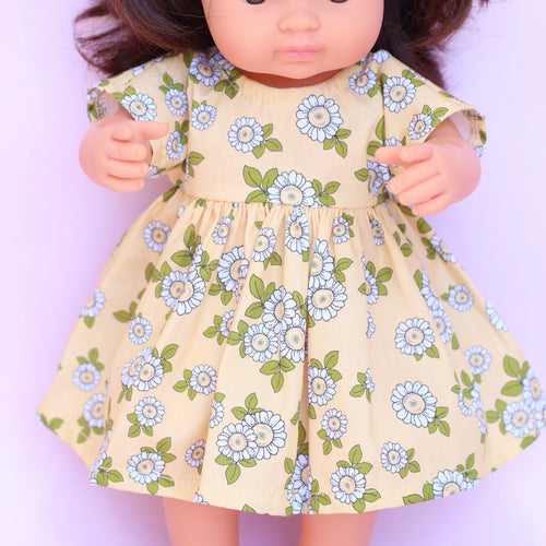 Chloe dress + Head wrap in Daisy