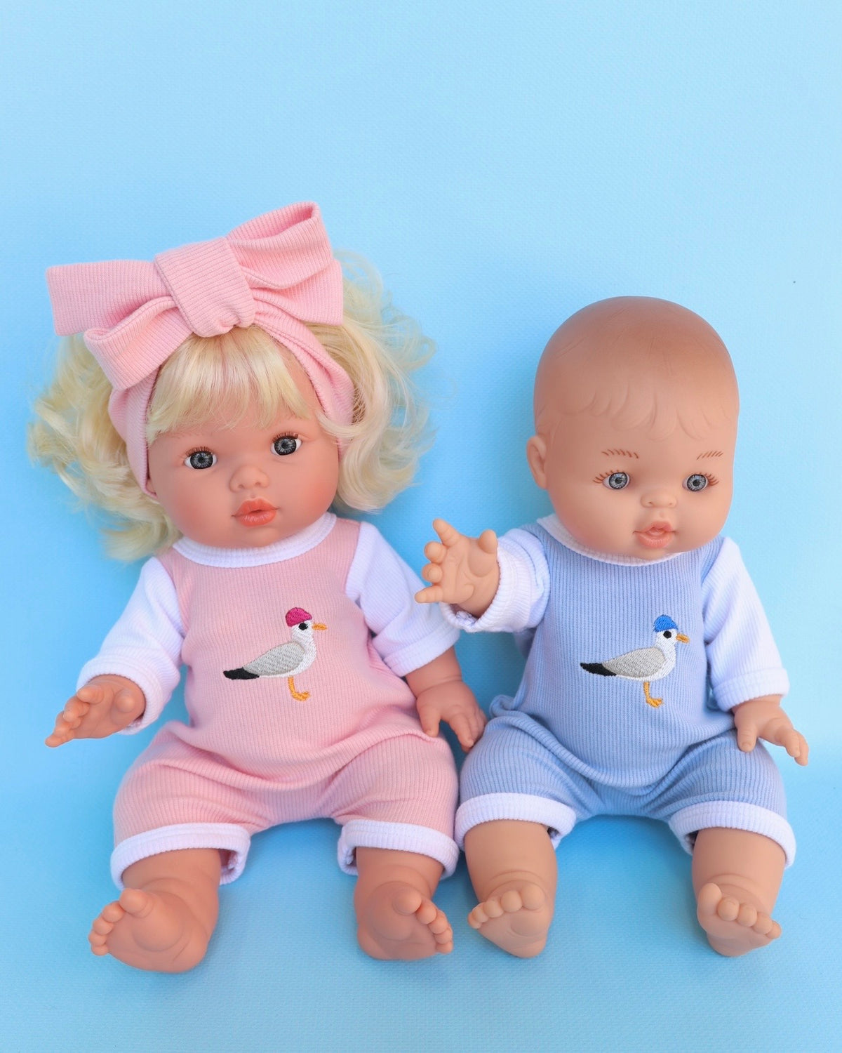 PRE ORDER Blue Chippy Thief Dolls two pce set - Fits 34-38cm Minikane Gordis, Mini Colettos, Miniland Dolls, Llorens dolls