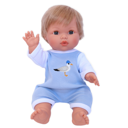 PRE ORDER Blue Chippy Thief Dolls two pce set - Fits 34-38cm Minikane Gordis, Mini Colettos, Miniland Dolls, Llorens dolls