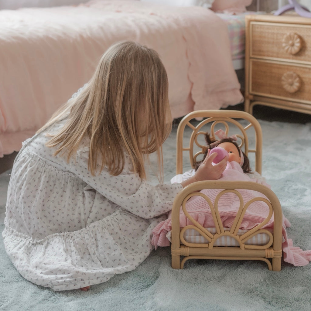 IN STOCK Powder Blush Luxe Pink frilled Dolly Blanket