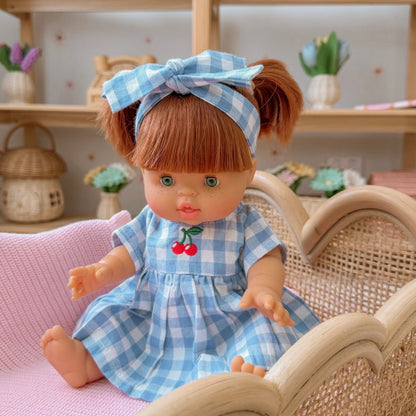 PRE ORDER Sky Blue Cherry Gingham🍒 Chloe dress + Bow - arriving late June
