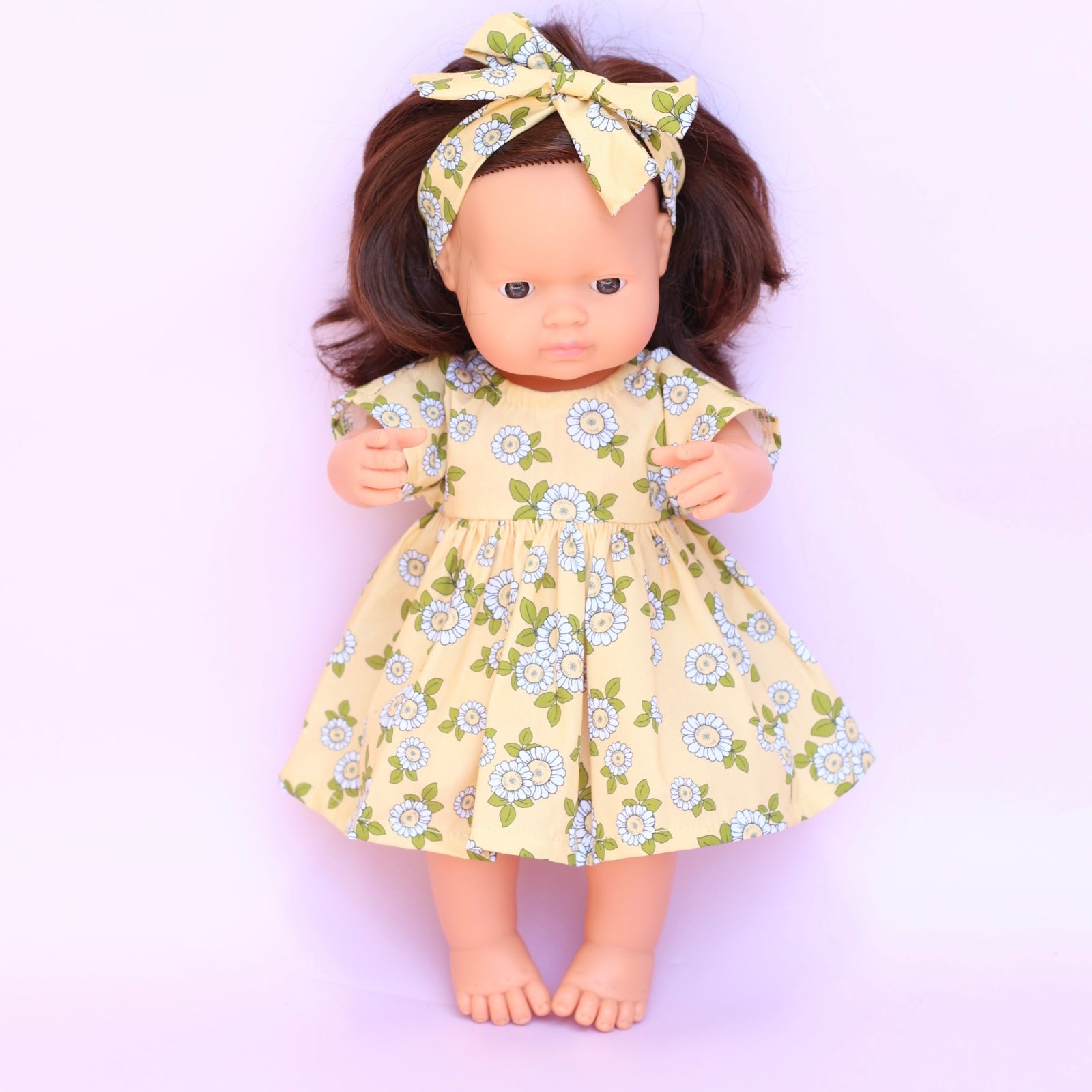 Chloe dress + Head wrap in Daisy