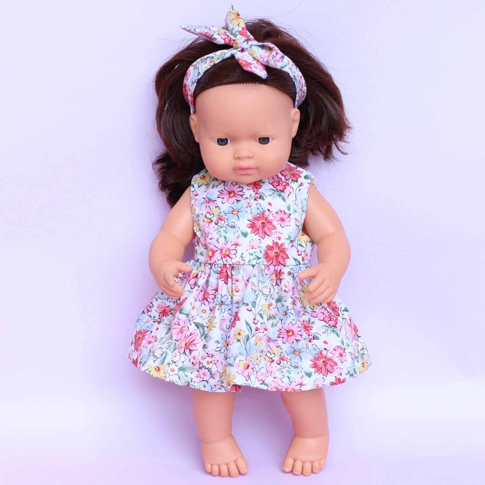 Lined bodice dress + Head wrap in Garden party