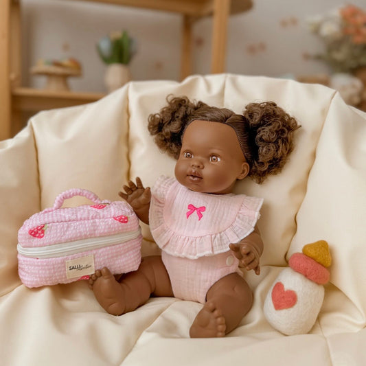 PRE ORDER Blushing pink bow bib and Diaper duo - arriving late June
