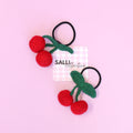 Doll Crochet Cherry hair ties - pack of 2