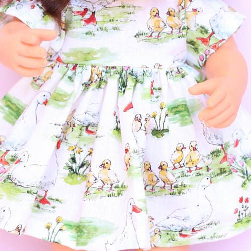 Chloe dress + Head wrap in Country ducks