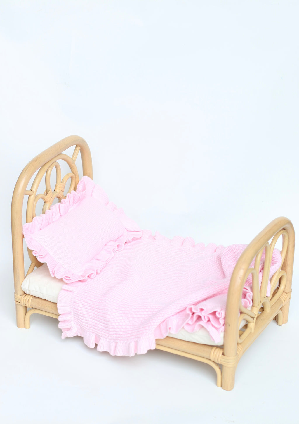 IN STOCK Pink frilled doll blanket + Pillow set