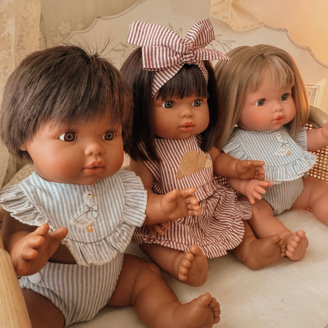 Llorens Mini Colettos Amaara Girl Doll 34cm with short brown Hair | Spanish Doll Australia