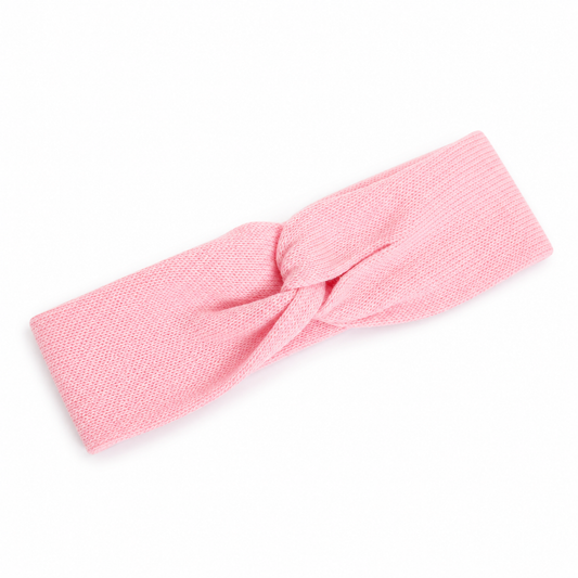 PRE ORDER Pink knitted doll knot headband - Fits 34-38cm Minikane Gordis, Mini Colettos, Miniland Dolls, Llorens dolls