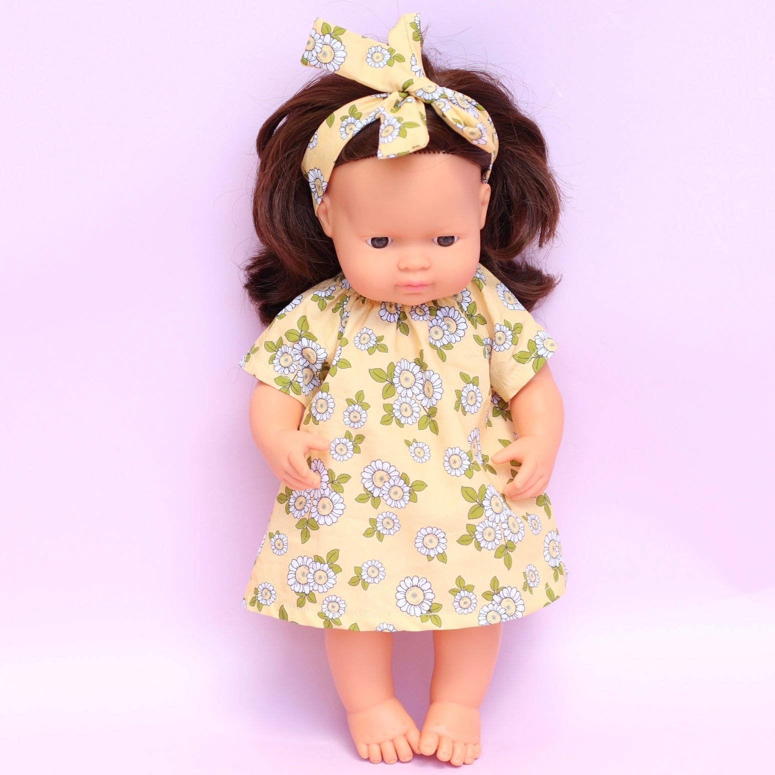 Lulu smock + Head wrap in daisy