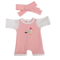 PRE ORDER Pink Chippy Thief Doll Romper + Bow set - Fits 34-38cm Minikane Gordis, Mini Colettos, Miniland Dolls, Llorens dolls