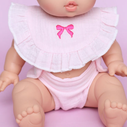 PRE ORDER Blushing pink bow bib and Diaper duo - arriving late June