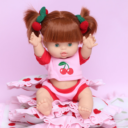 Cherry Dolls top + Bloomer shorts set