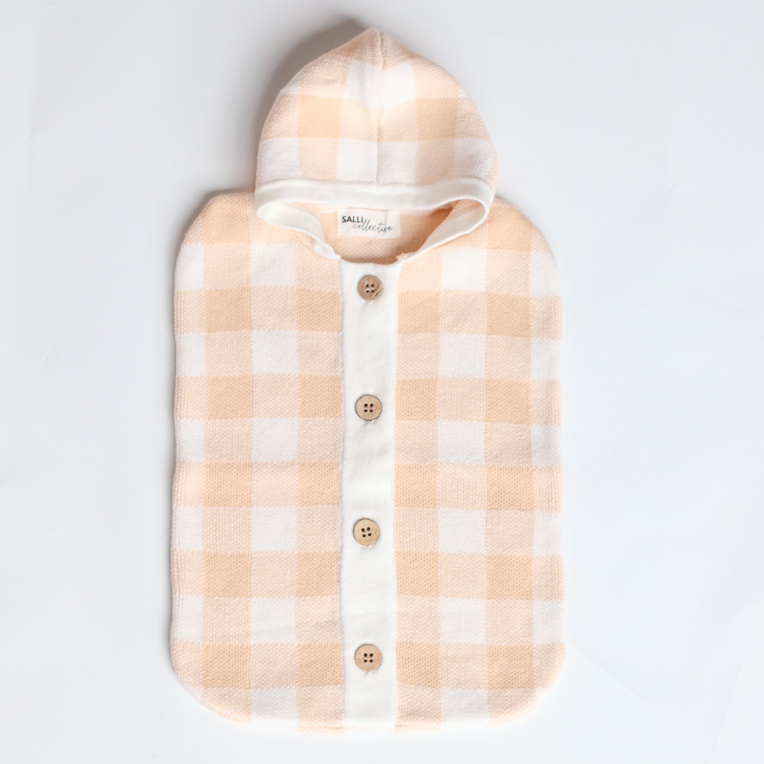 IN STOCK Salli Dream Cocoon - Biscuit and white gingham