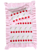 Frilled Gingham Cherry Blanket + Pillow set