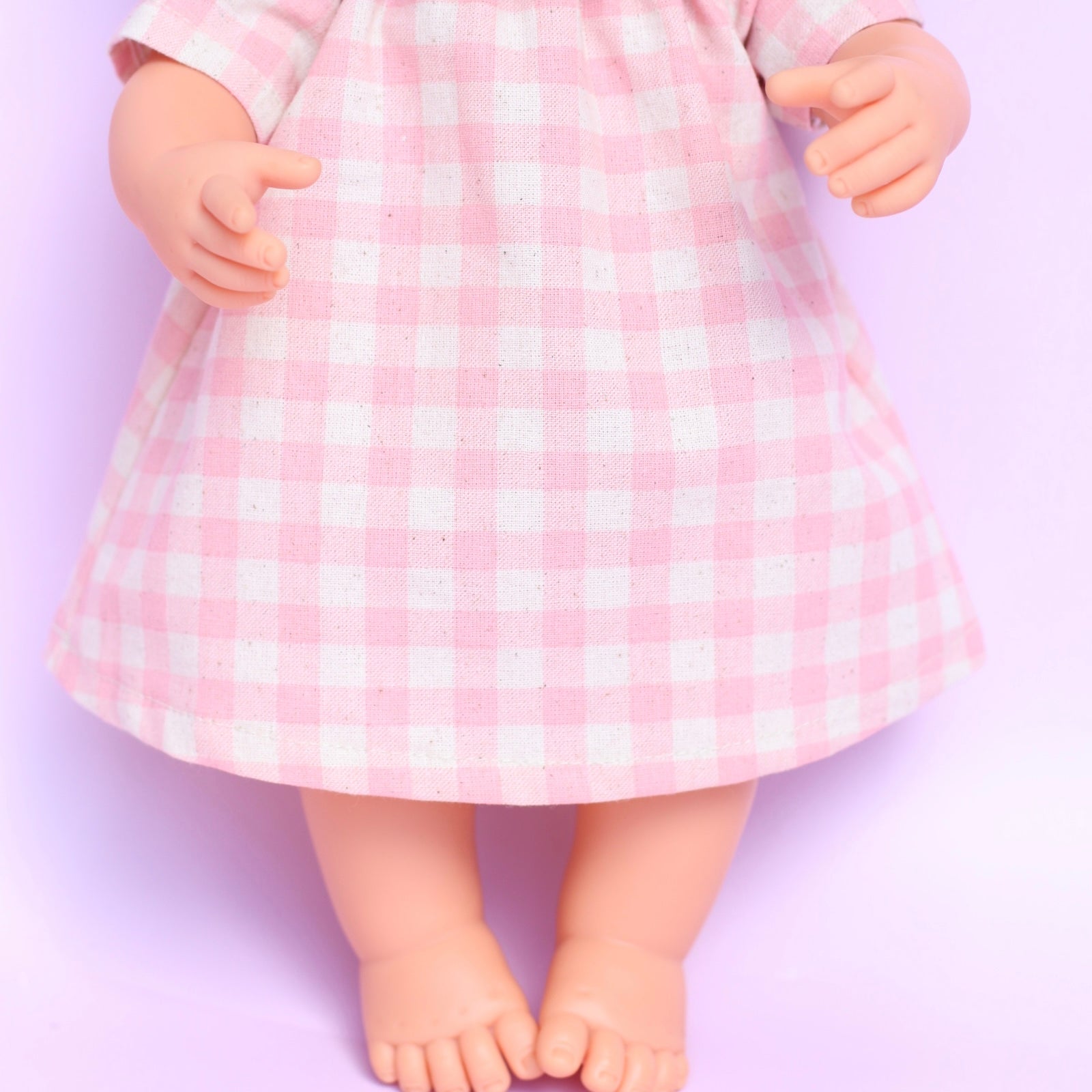 Lulu Smock + Head wrap in Pink Gingham