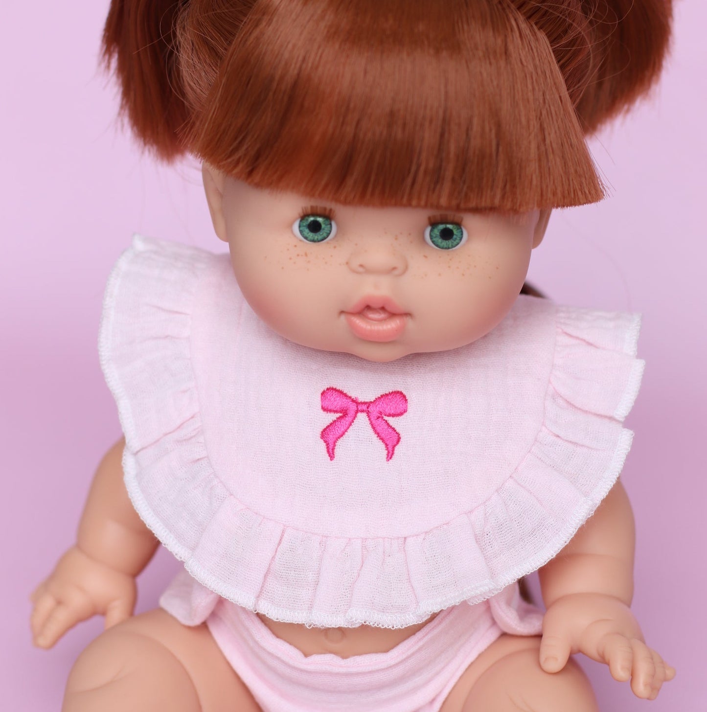 PRE ORDER Blushing pink bow bib and Diaper duo - arriving late June