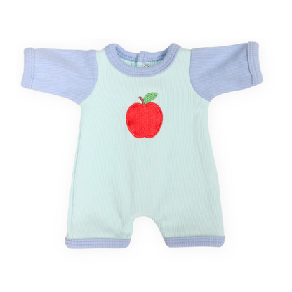 PRE ORDER ‘An Apple a day’ Romper - Fits 34-38cm Minikane Gordis, Mini Colettos, Miniland Dolls, Llorens dolls