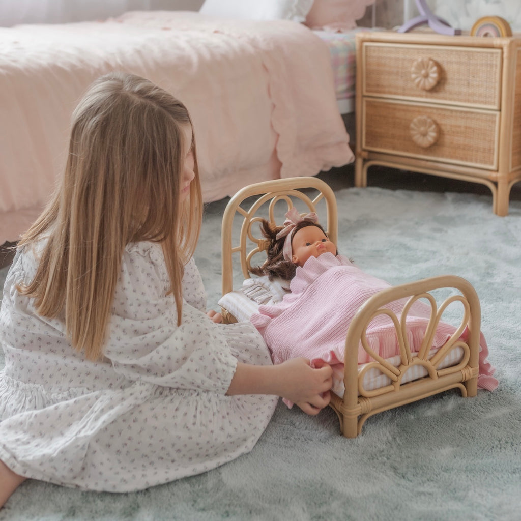 IN STOCK Powder Blush Luxe Pink frilled Dolly Blanket