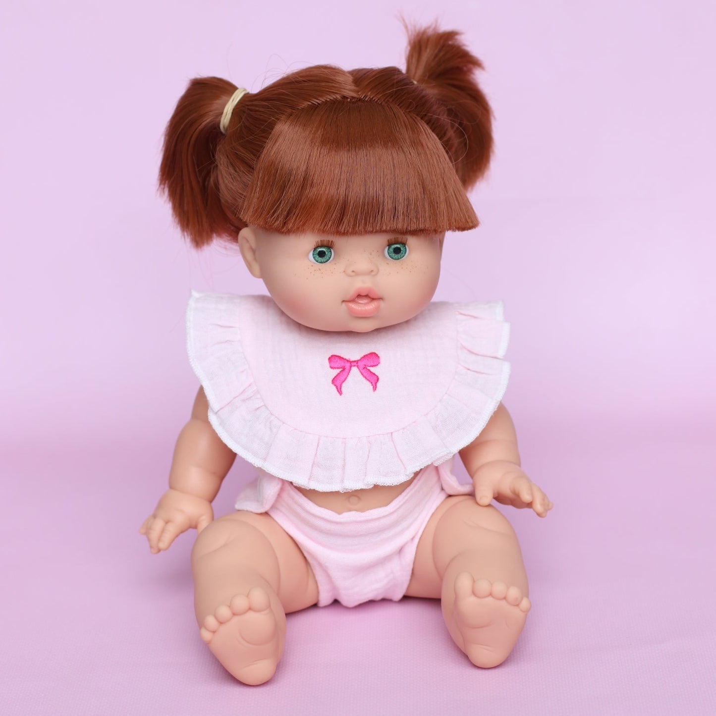 PRE ORDER Blushing pink bow bib and Diaper duo - arriving late June