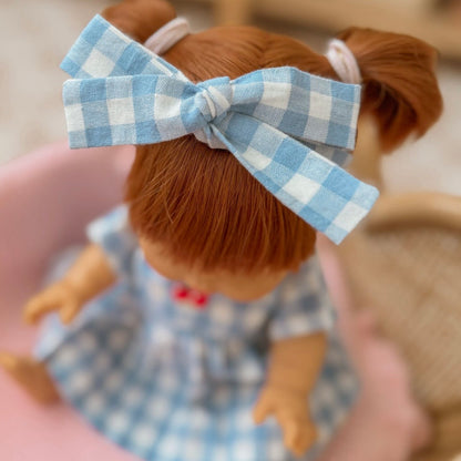PRE ORDER Sky Blue Cherry Gingham🍒 Chloe dress + Bow - arriving late June