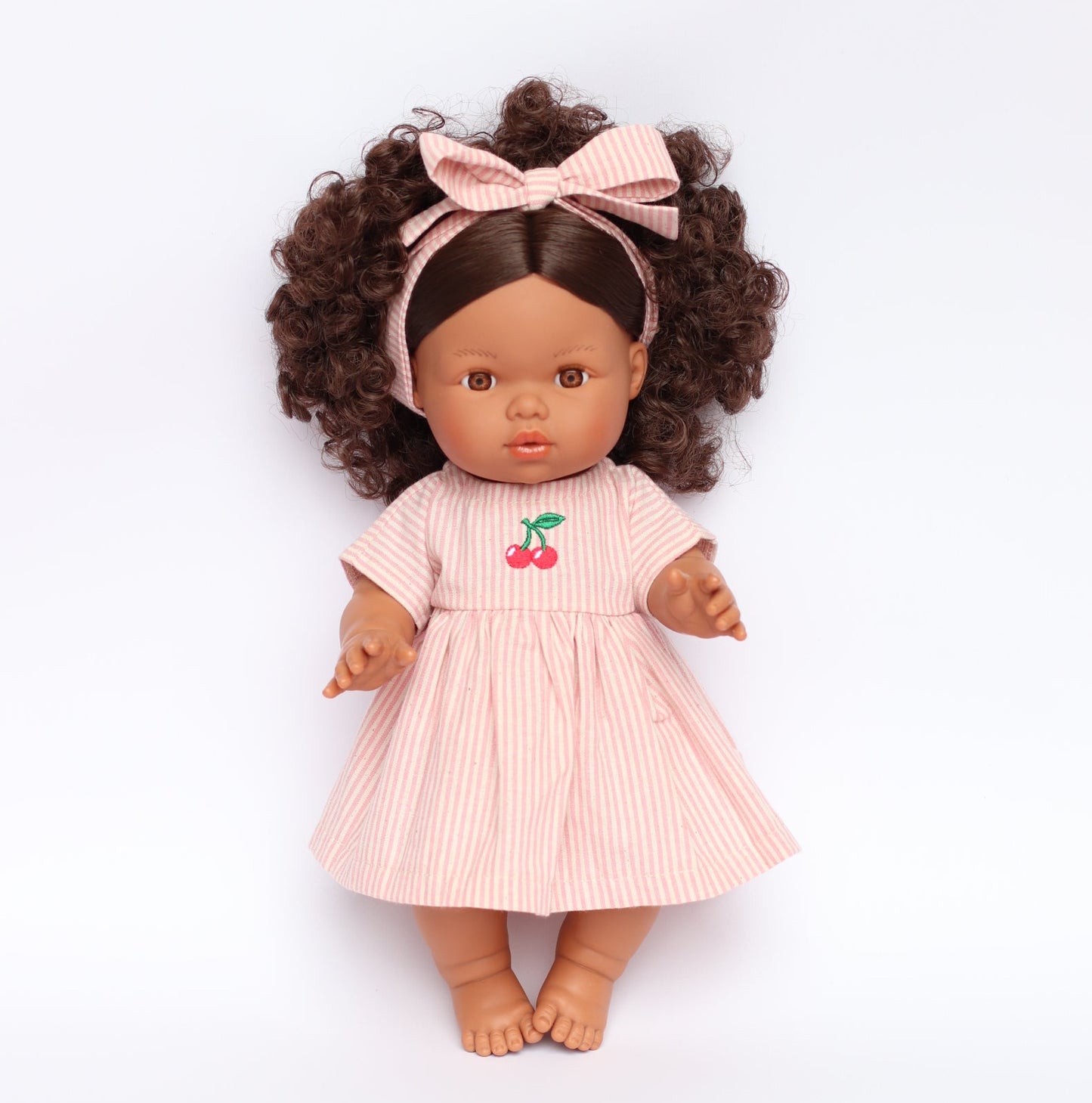 Dusty Pink Pinstripe Cherry 🍒 Gingham Chloe Gingham dress