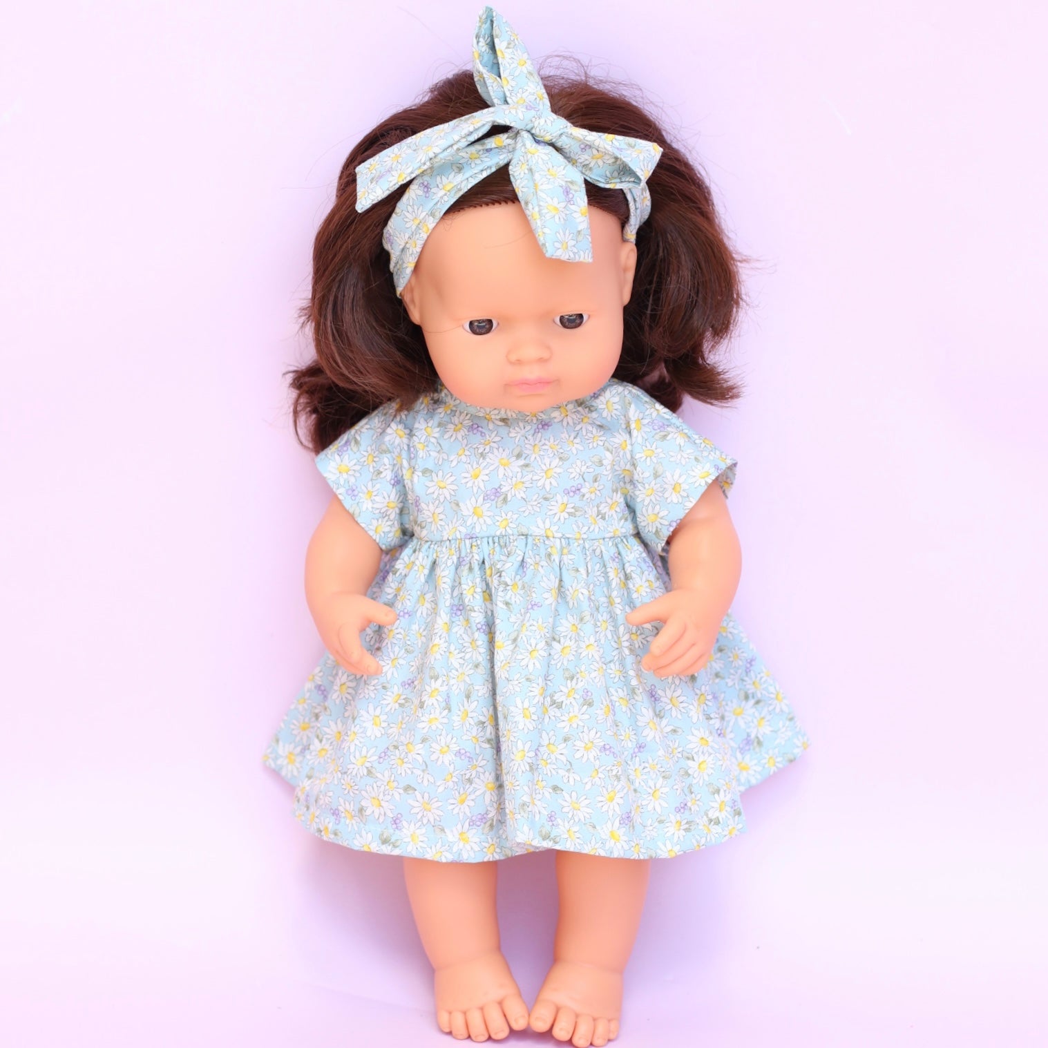 Chloe dress + Head wrap in Daisy Meadow