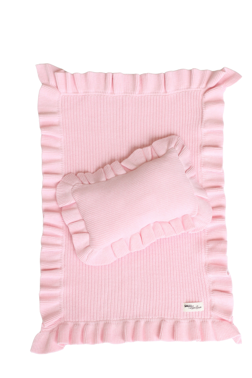 IN STOCK Pink frilled doll blanket + Pillow set