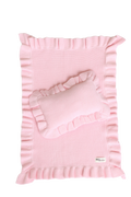 IN STOCK Pink frilled doll blanket + Pillow set