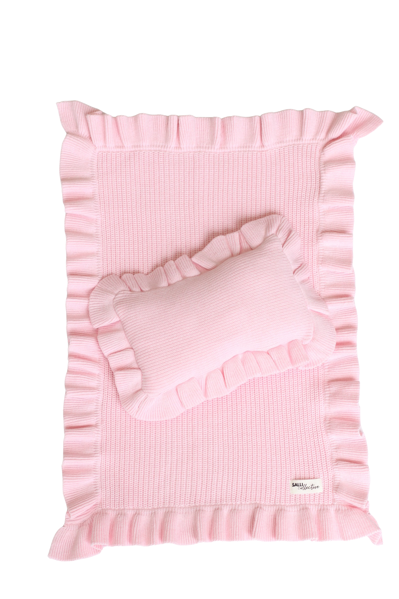 IN STOCK Pink frilled doll blanket + Pillow set