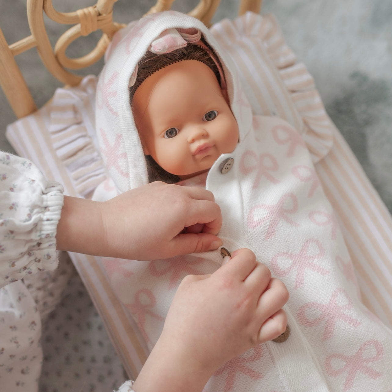 IN STOCK Salli Dream Cocoon - Powder blush pink bows