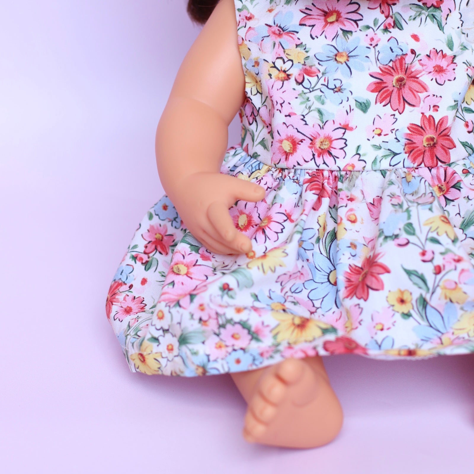 Lined bodice dress + Head wrap in Garden party