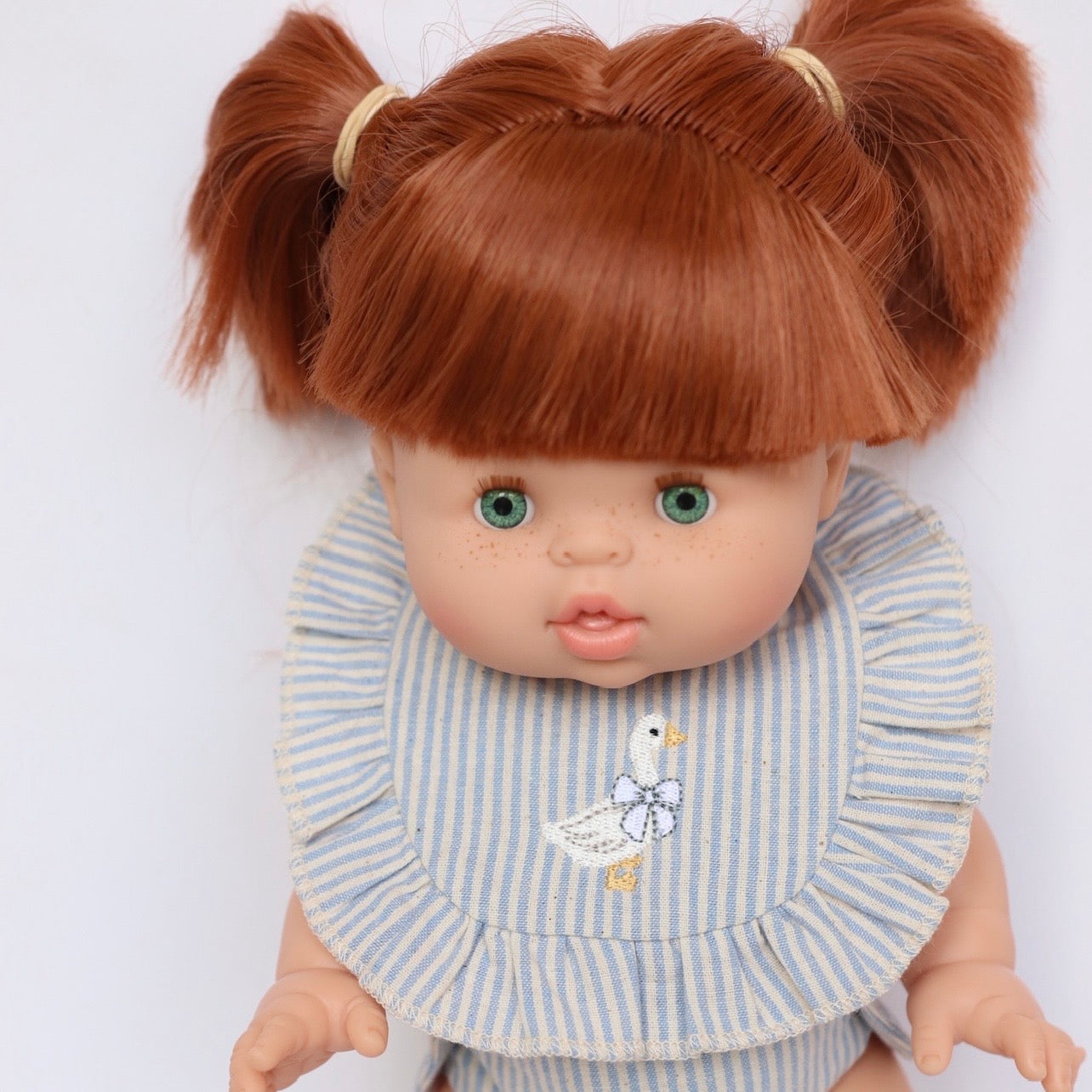 PRE ORDER Blue striped Goose Bib + Diaper set