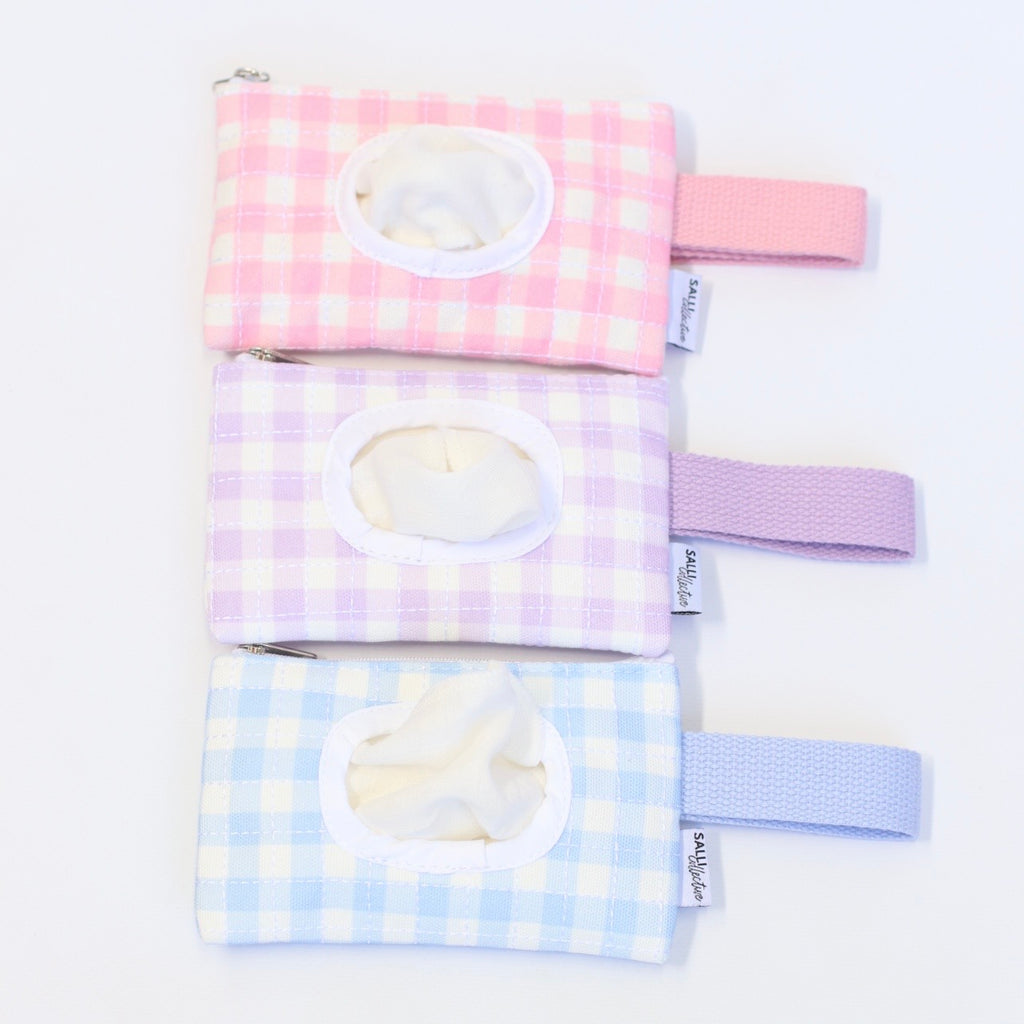 Dolly baby wipes set - Purple Gingam
