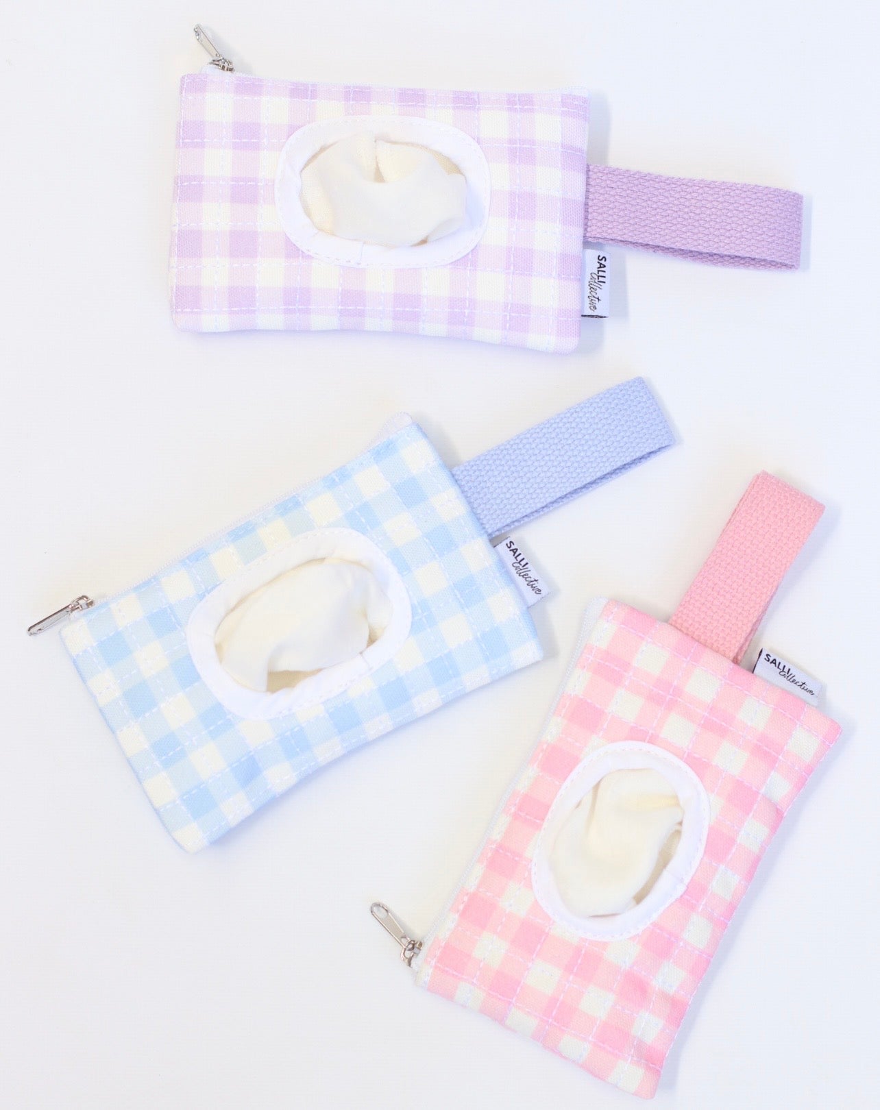 Dolly baby wipes set - Blue Gingham
